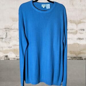 Adventuridge Men’s Captains Blue Casual Long Sleeve Pullover-Size Large
